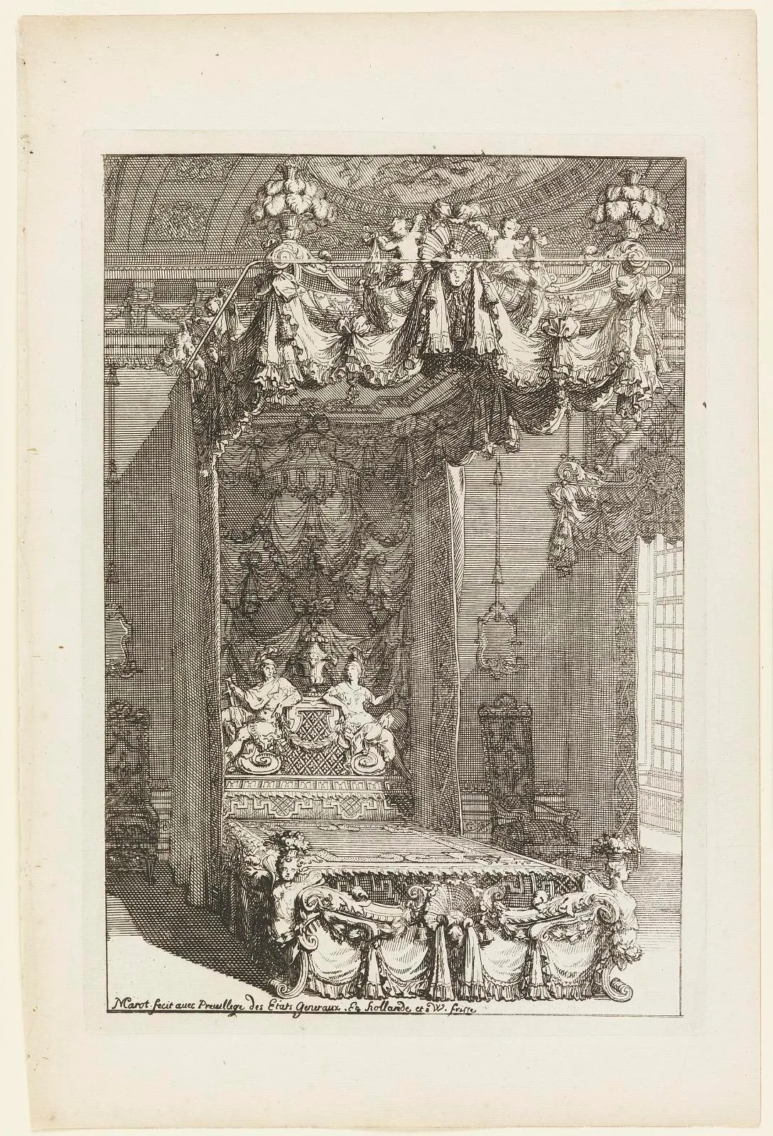 Design for a State Bedchamber, in Second Livre d'Appartements (Second Book on Interiors)