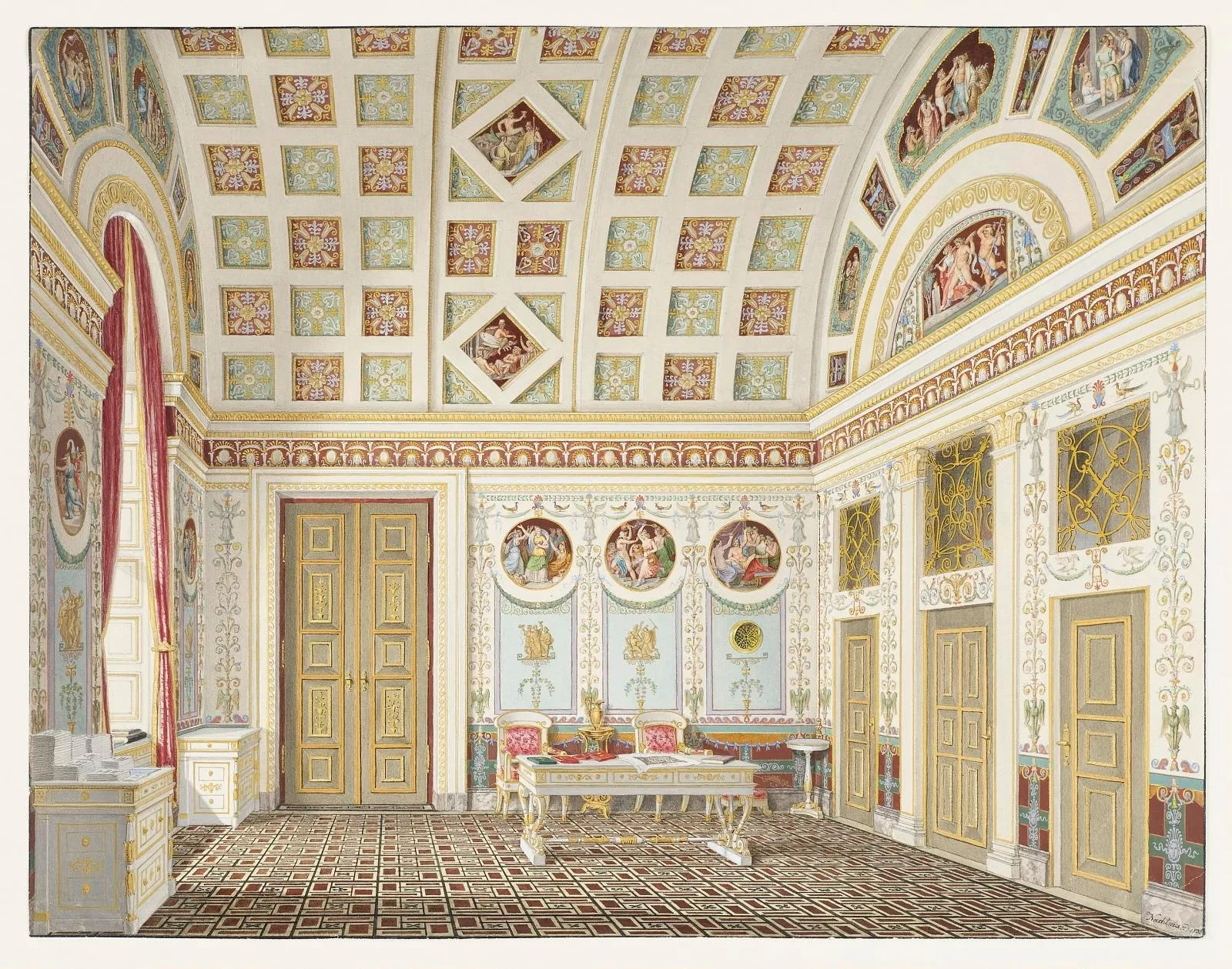 The Dressing Room of King Ludwig I at the Munich Residence Palace