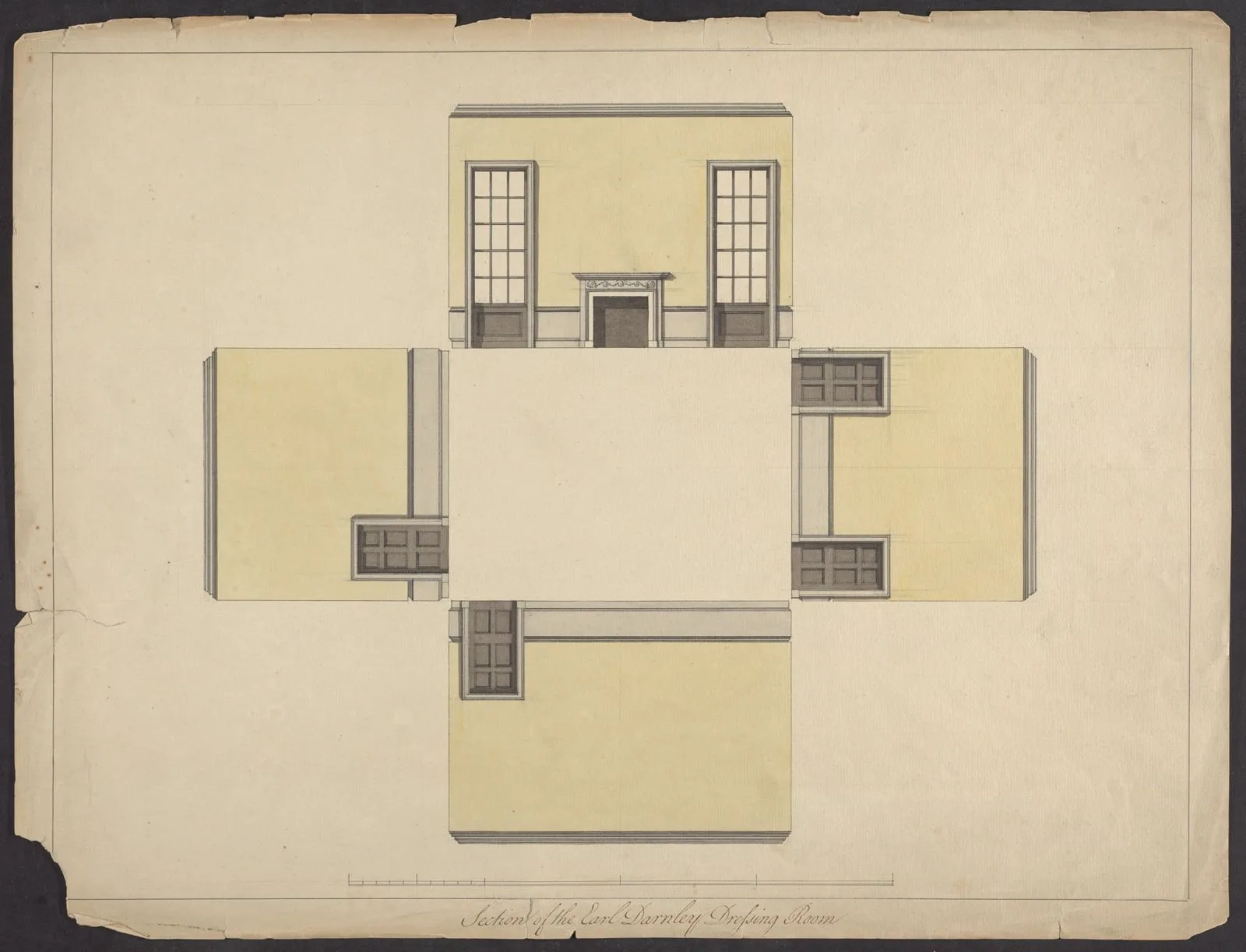 Cobham Hall, Kent: Section of the Earl of Darnley's Dressing Room
